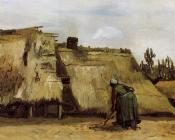 文森特 威廉 梵高 : 农舍和挖掘中的妇女